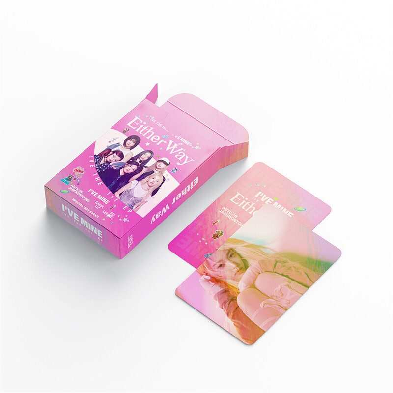 55 pz/set KPOPIVE Album Eitherway LOMO Card Laser Card Glitter Card Wonyoung Gaeul Leeseo Rei ragazza regalo cartolina carta fotografica
