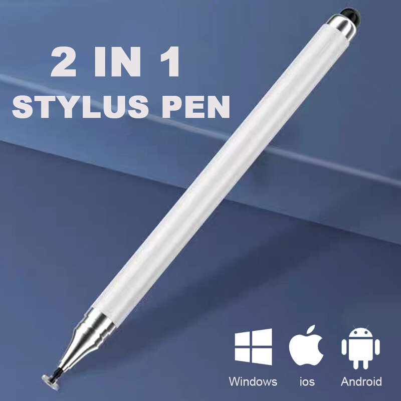 العالمي 2 في 1 Stylus القلم آيفون باد اللوحي بالسعة اللمس قلم رصاص لسامسونج أندرويد الهاتف الرسم شاشة تعمل باللمس القلم