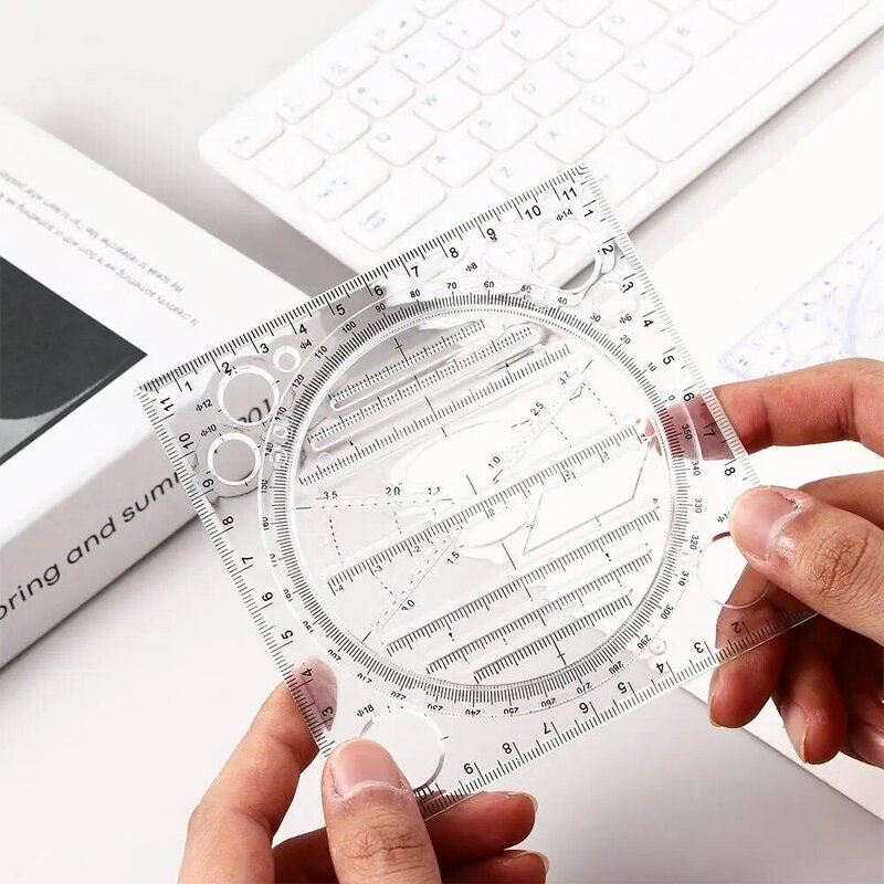 Stereo Template Geometric Drawing Template Circle Maker Drawing Ruler Multifunctional Drawing Ruler Springhall Angle