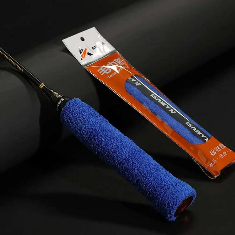 Nastro per asciugamani per racchetta da Badminton addensato nastro antiscivolo in microfibra per l'assorbimento del sudore cintura durevole con manico per racchetta da Badminton