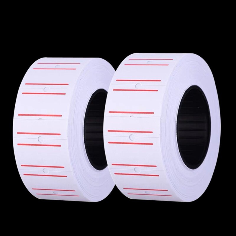 10 Rolls Self Adhesive Price Labels Paper Tag Sticker Single Row for Price Labeller Grocery Office Supplies 21mmx12mm