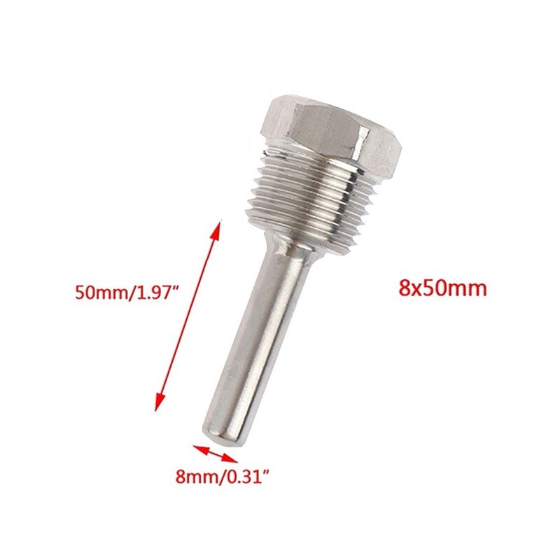 Thermowell Adjustable Length Thermowell in 304 Stainless Steel with BSP(G) Type 1/2 DN15 Thread for Temperature Sensor