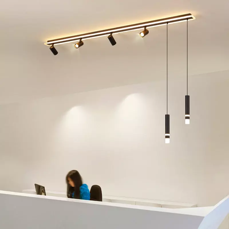 Lampu gantung pintar ruang makan Modern, lampu gantung Salon dekorasi lampu gantung untuk lampu langit-langit ruang tamu