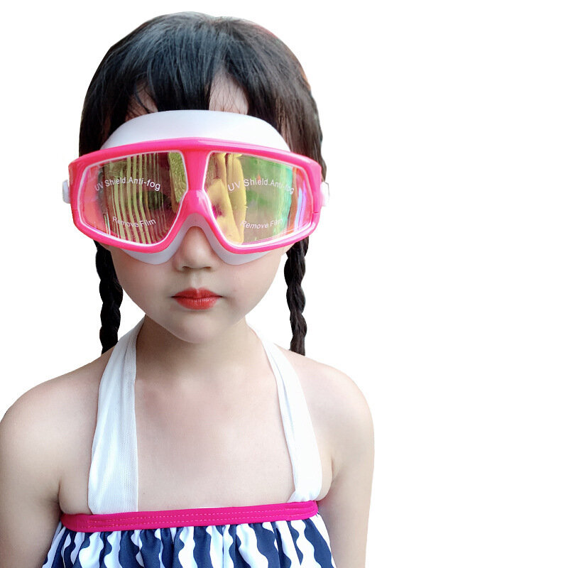 Crianças óculos de proteção meninos meninas profissional impermeável anti-nevoeiro crianças natação óculos quadro natação equipamento de mergulho