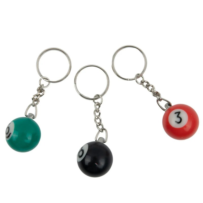 Practical Quality Durable KeyChain Part Gift Beautiful Functional Professional Resin Snooker Cue Billiard Ball