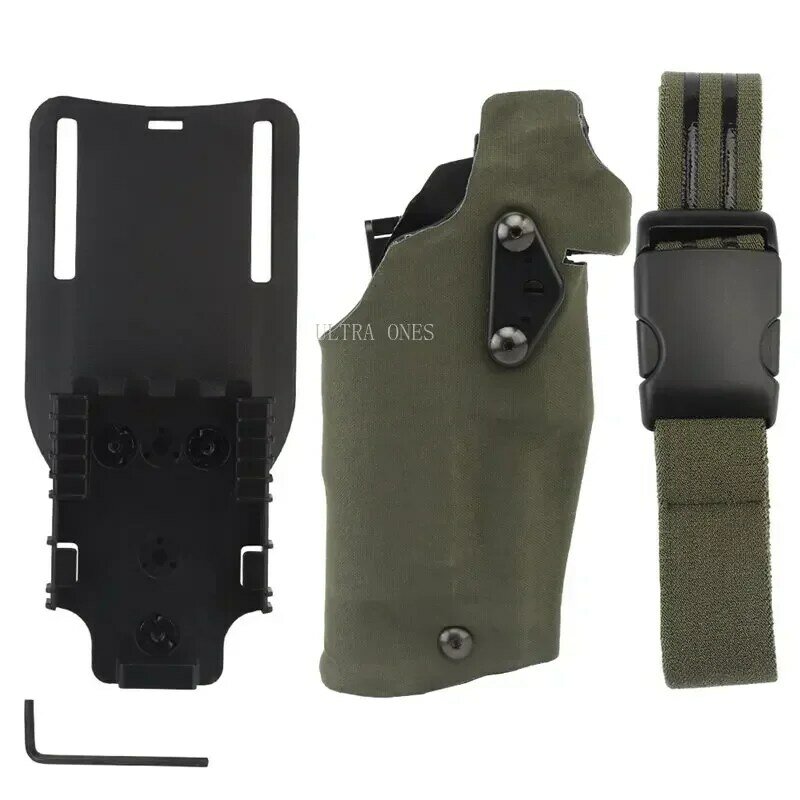 Airsoft Tactical Holster Glock 17 Gen4 19 with X300 X300U Light Quick Release Pistol Case with Thigh Strap Shooting Accessories