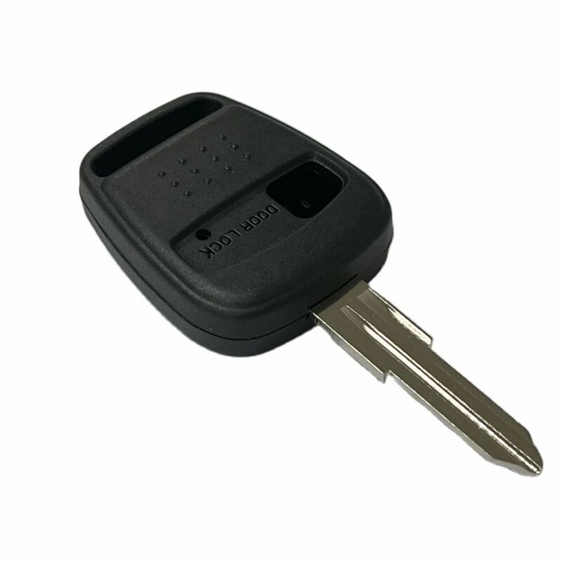 ECOTOOL-llave de coche de 1 botón para NISSAN NSN11 LANNIA, hoja en blanco de latón sin cortar, carcasa de llave recta ABS