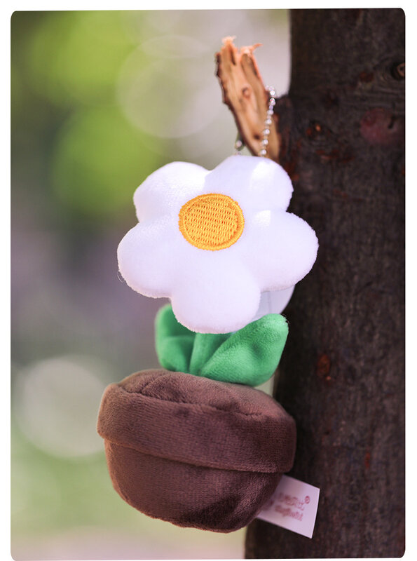 6 Kinds Of Potted Small Daisy Pendants, Cool Cute Cute And Cute Creative Dolls, Student Couples' School Bags,  key chain hanging