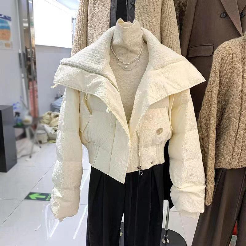 Neuer Stil Frauen Winter kurze lose koreanischen Stil vielseitige trend ige Baumwoll mantel kleine Wiedergabe von Baumwoll mantel verdickten Mantel