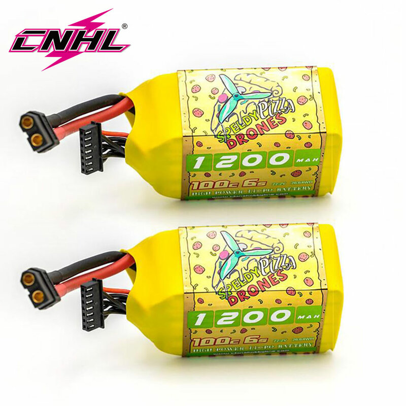 2PCS CNHL 6S 22.2V Lipo Battery 1200mAh 100C With XT60 Plug For RC FPV Drone Quadcopter Airplane Helicopter Car Racing Hobby