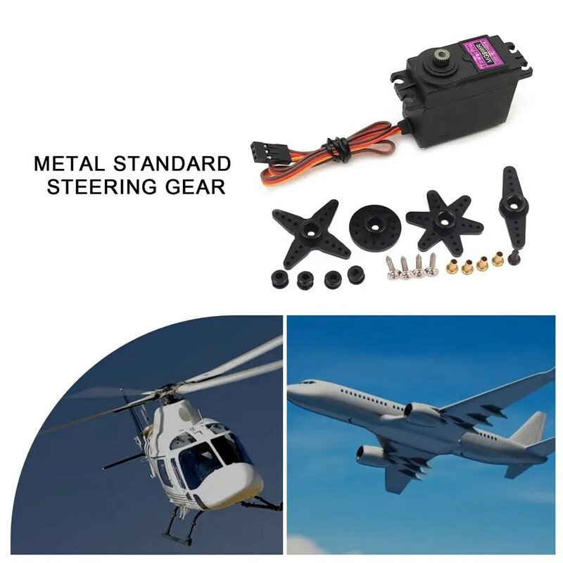 Servo Digital de alto Torque MG996R 4,8-6,0 V con engranaje de Metal para Futaba JR 1/8 1/10 RC, coche, helicóptero, Robot, barco, Arduino UNO, DIY