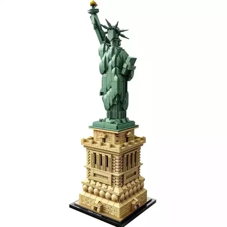 Estatua de la libertad de arquitectura para niños y adultos, juego de construcción de gran colección, regalo Compatible con 1685, 21042 piezas