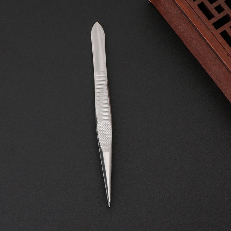 Professional Straight Fine Point Tweezers For Eyelash Extension Stainless Steel