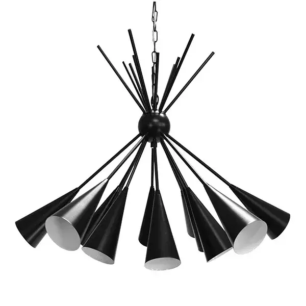 Простые современные лампы в скандинавском стиле, индивидуальная металлическая люстра в форме рога для гостиной, столовой, спальни