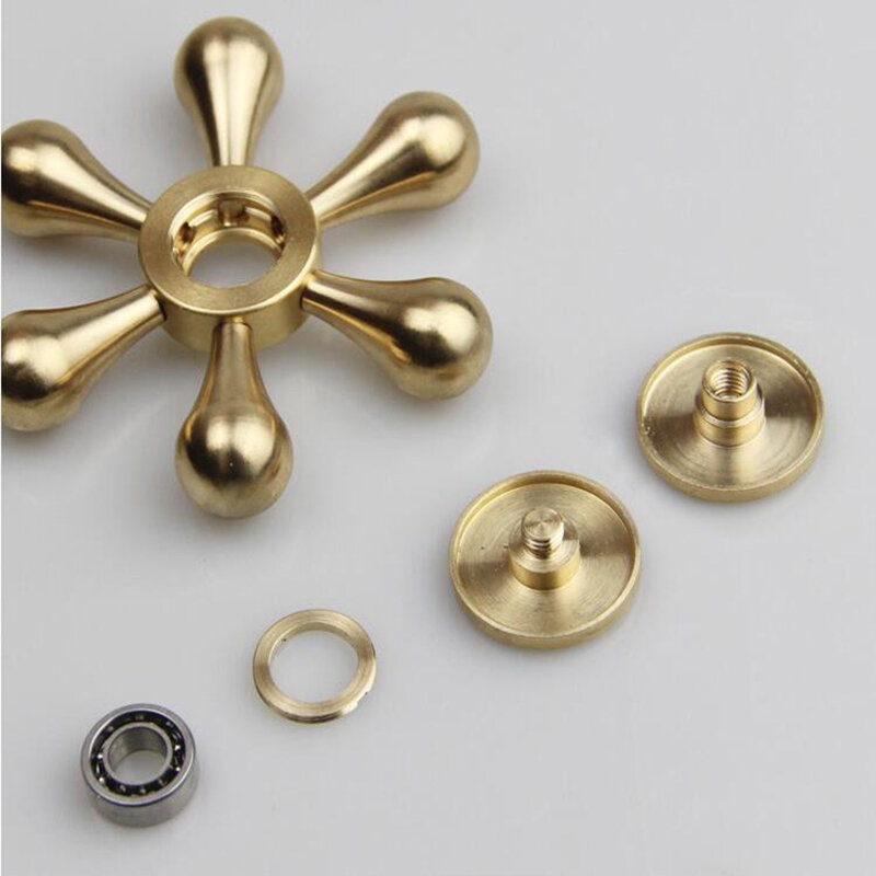 Metal Rainbow Spinner Copper Bearing Spinner Brass Fidget Spinner For Autism Adult Anti Relieve Stress Hand Spinner Toy Spiner