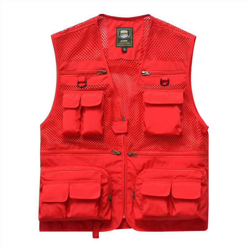 2024 New Summer Men 16 Pockets Tactical Vests Hiking Fishing Mesh Vest Photographer Waistcoat Cargo Sleeveless Jacket Tool Coats