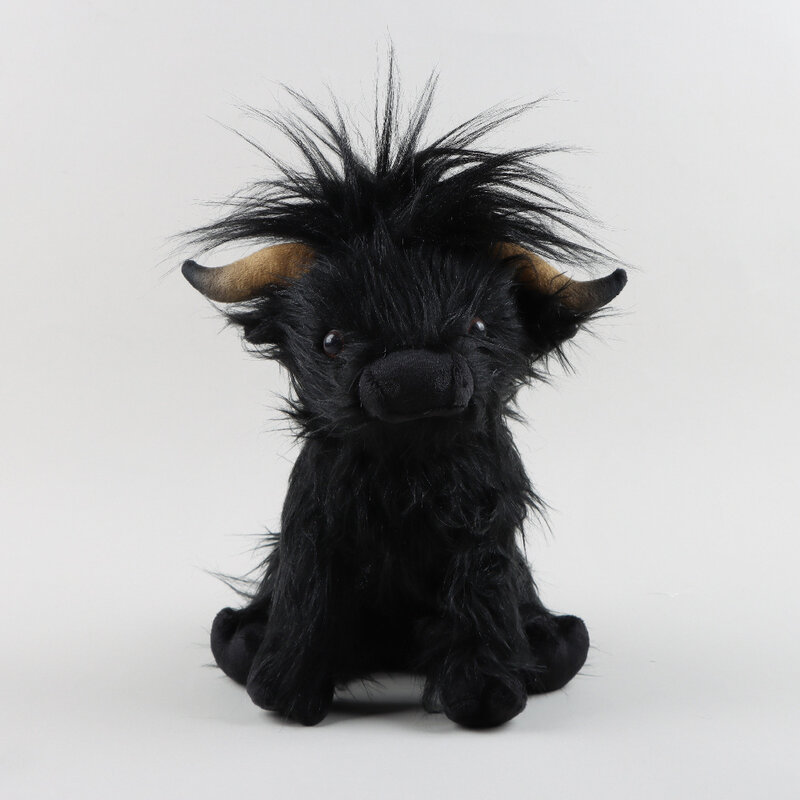 29cm Kawaii simulazione Highland mucca animale peluche bambola morbida farcita Highland bovini peluche Kyloe Plushie regalo per i bambini