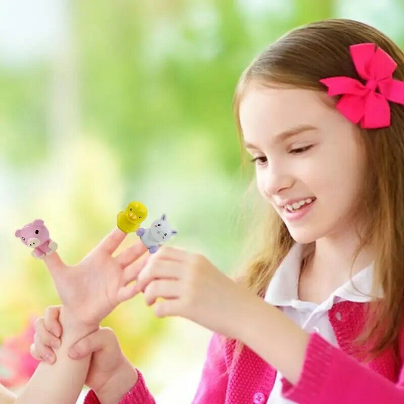 Gudang mainan hewan bentuk hewan Menghitung mainan dengan boneka jari belajar pendidikan mainan untuk interaksi hadiah ulang tahun tempat bermain
