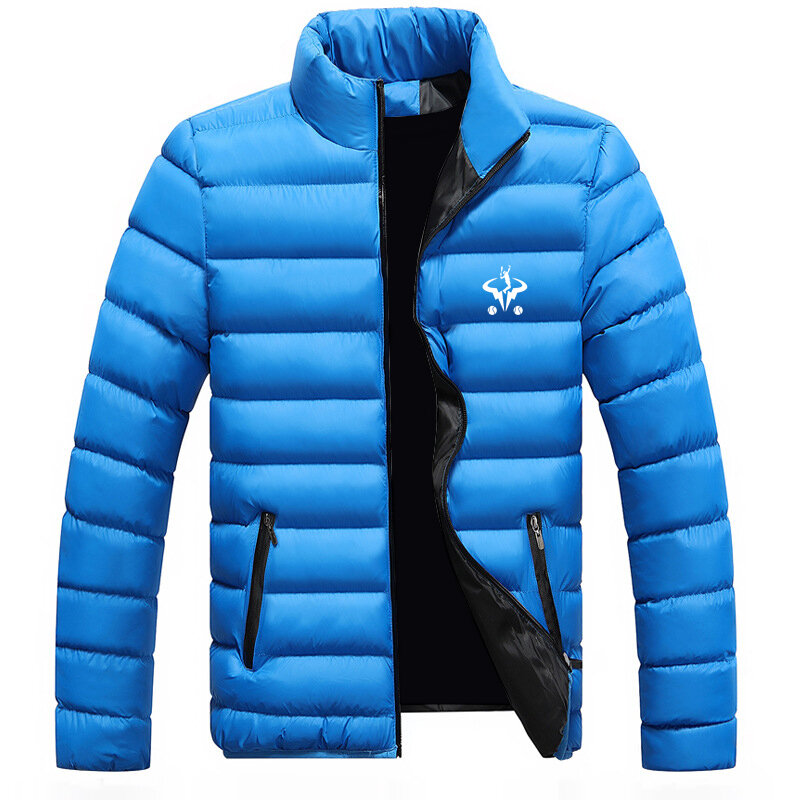 メンズロゴプリントジャケット,ジッパー付き厚手のベスト,快適なポケット,カジュアル,ストリートウェア,冬