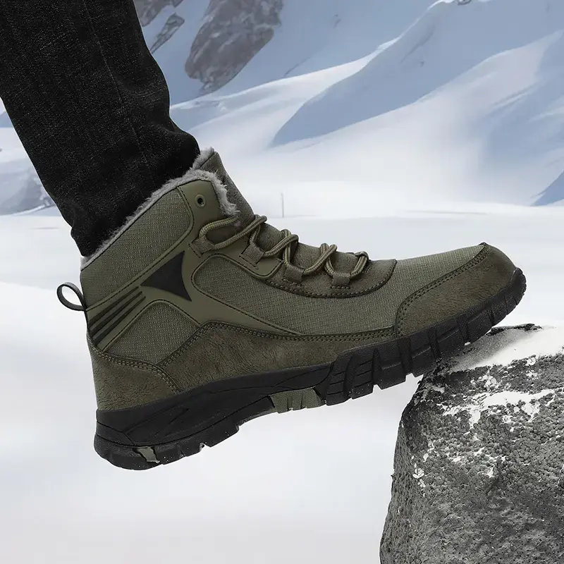 Winter Men's Boots Outdoor Thermal Insulation Plush Boots Motorcycle Off-road Boots Men's Ankle Boots Mountaineering Shoes Men's