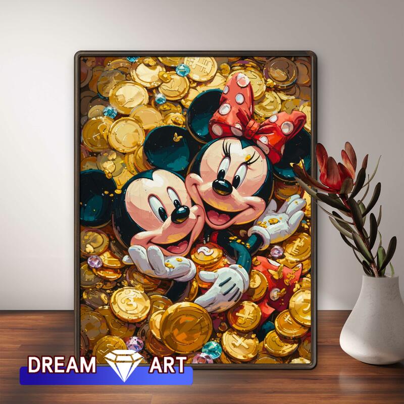 Алмазная живопись Микки и Минни Маус, мозаика из мультфильмов Диснея, вышивка крестиком, домашний декор, детские подарки