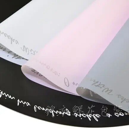 10 fogli/sacchetti diametro 56.5CM carta circolare parola linea punteggiata carta opaca ad alta nebbia fiori carta da imballaggio
