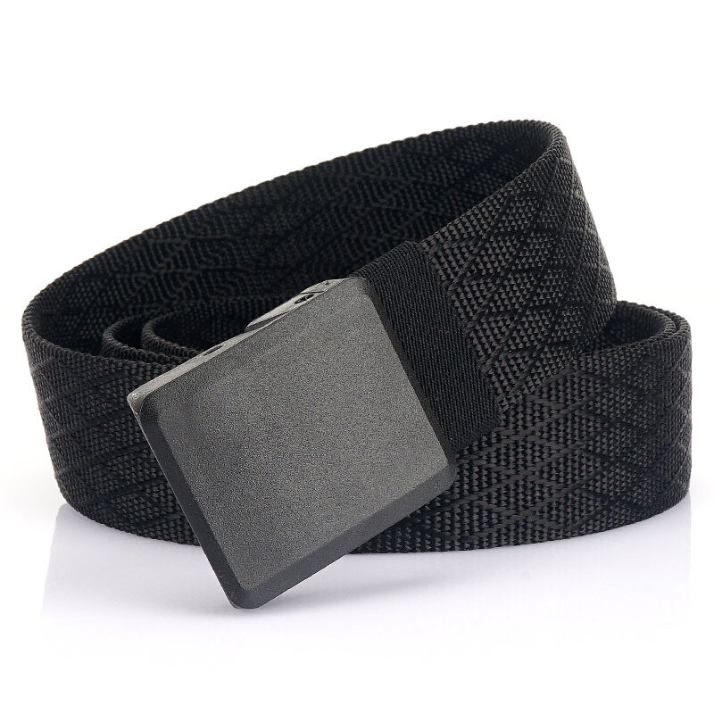 Cinturón militar ajustable de nailon para hombre y mujer, cinturón táctico de viaje al aire libre con hebilla de plástico, pantalones de diseñador