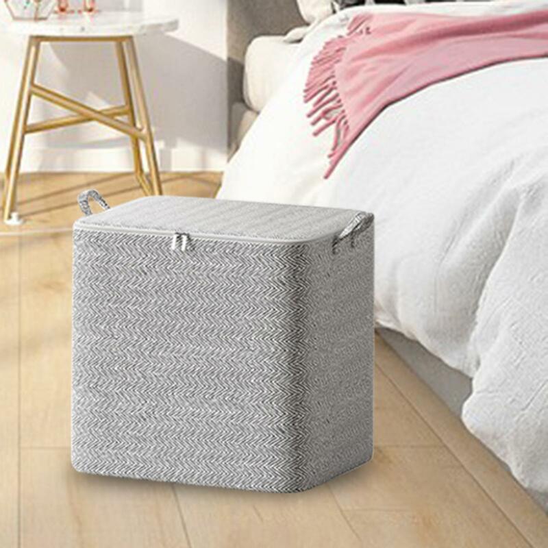Foldable Blanket Storage Bag Non Woven Stackable Lightweight Clothes Storage Bags for Clothing Sweaters Toys Pillows Bed Sheets