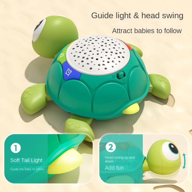 Plastic Turtle Crawling Toys Hobbies 5 in 1 Turtle Elephant Baby Toys Colored Electronic Toys Baby
