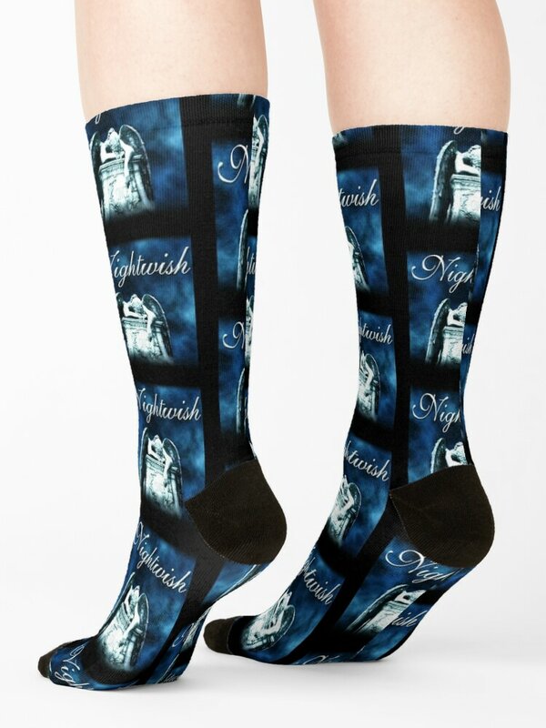 Nightwish Band kaus kaki halloween dengan cetakan lari desainer pria kaus kaki wanita