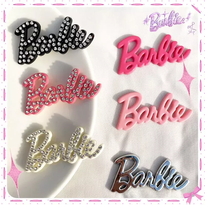 Horquilla estilo Y2K para niñas y niños, accesorios de joyería de Barbie, Material de bricolaje, horquilla Kawaii, decoración de película, regalo encantador, nuevo