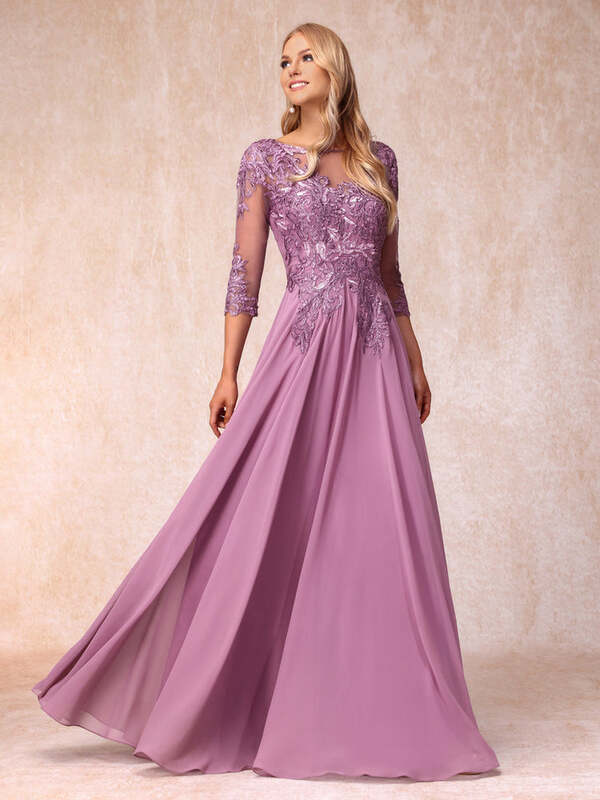 Женское шифоновое платье-трапеция, темно-розовое платье с круглым вырезом и открытой спиной, на молнии, с рукавом 3/4, юбка принцессы