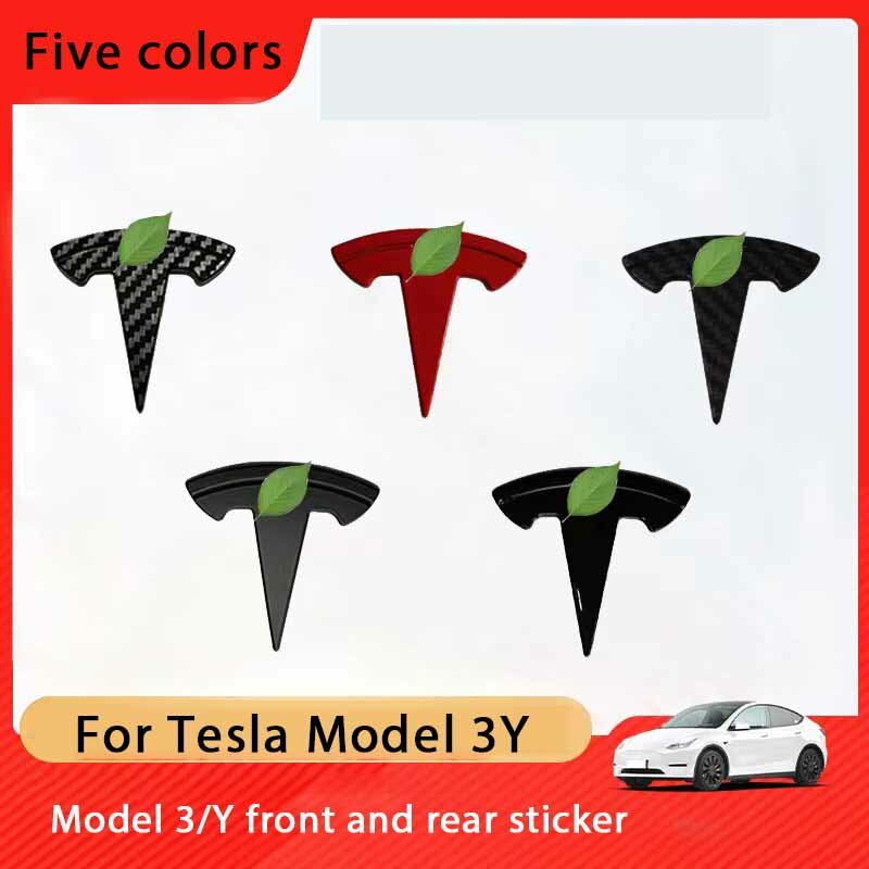 Model 3 Model Y Rear Label Front And Rear Carbon Fiber Steering Wheel Car logo Decoration Accessories Modified Parts