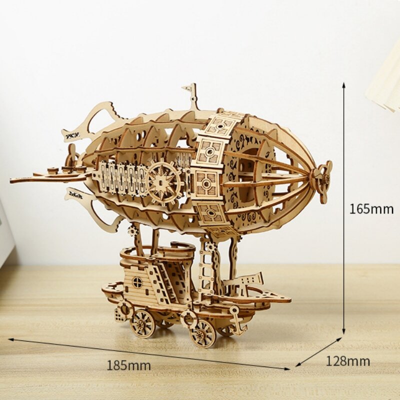 Creative Airship Model Jigsaw Puzzles Models Kit Child Model Car DIY 3D Puzzle Toys for Adults Handmade toys Wooden Model