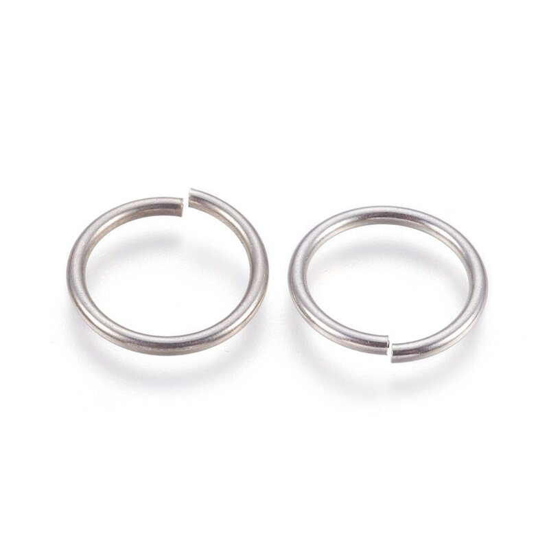 1 borsa 10mm 12mm 16mm anelli di salto aperti in acciaio inossidabile Bulk Loop Split O Rings per gioielli che fanno forniture connettori accessorio fai da te