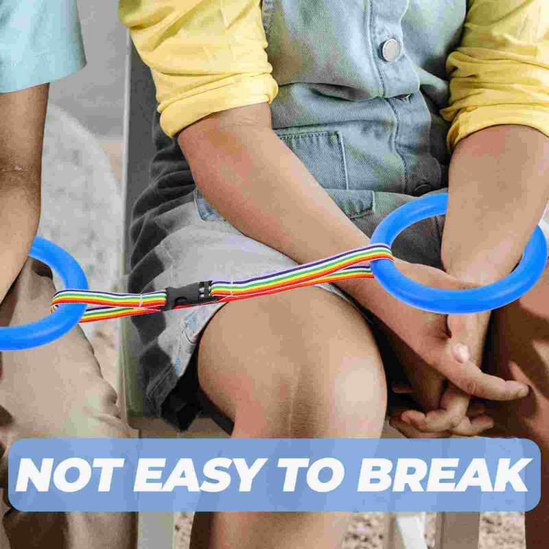 Cuerda de tracción antipérdida para niños pequeños, correas de muñeca para preescolar, caminar, anillo único, 3 piezas