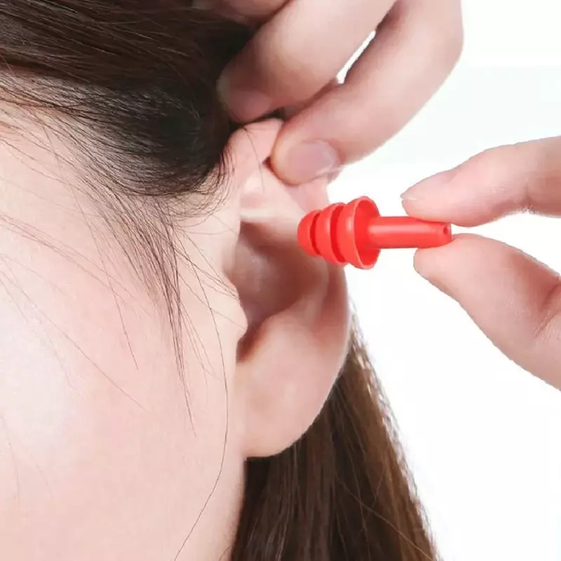 Magnetis pelindung telinga silikon tahan air, sumbat telinga pelindung telinga, silikon, tahan air, isolasi suara, 10 buah, tidur & mendengkur