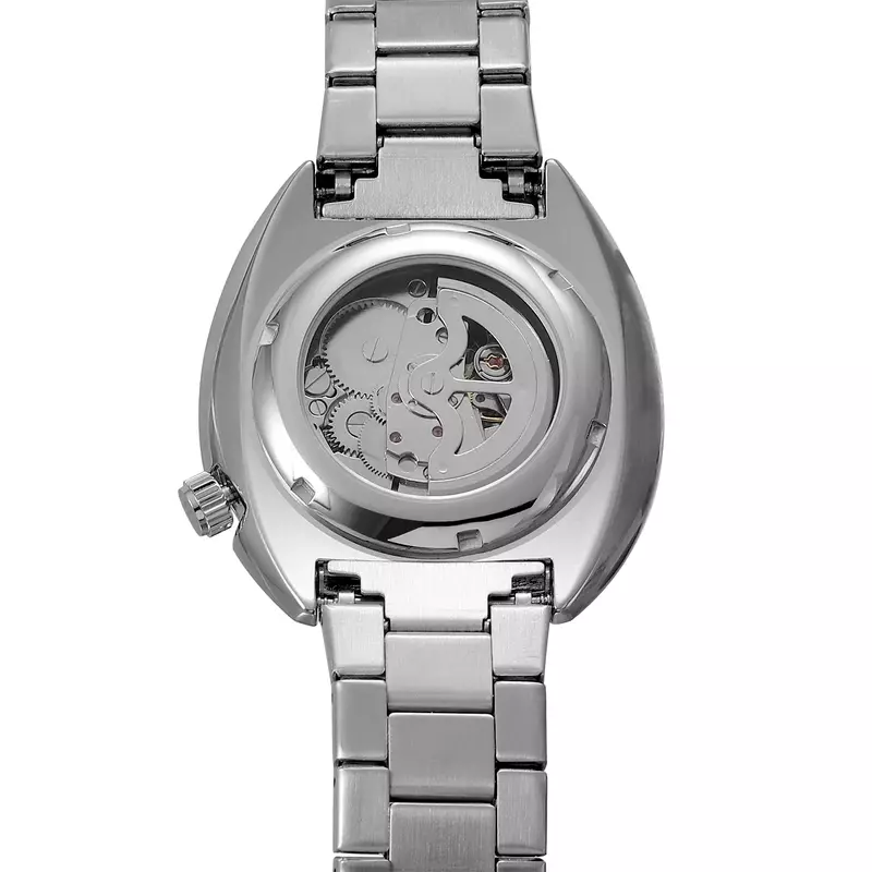 Новые автоматические механические часы INCASEDA мужские серебряные деловые повседневные водонепроницаемые часы из нержавеющей стали мужские часы