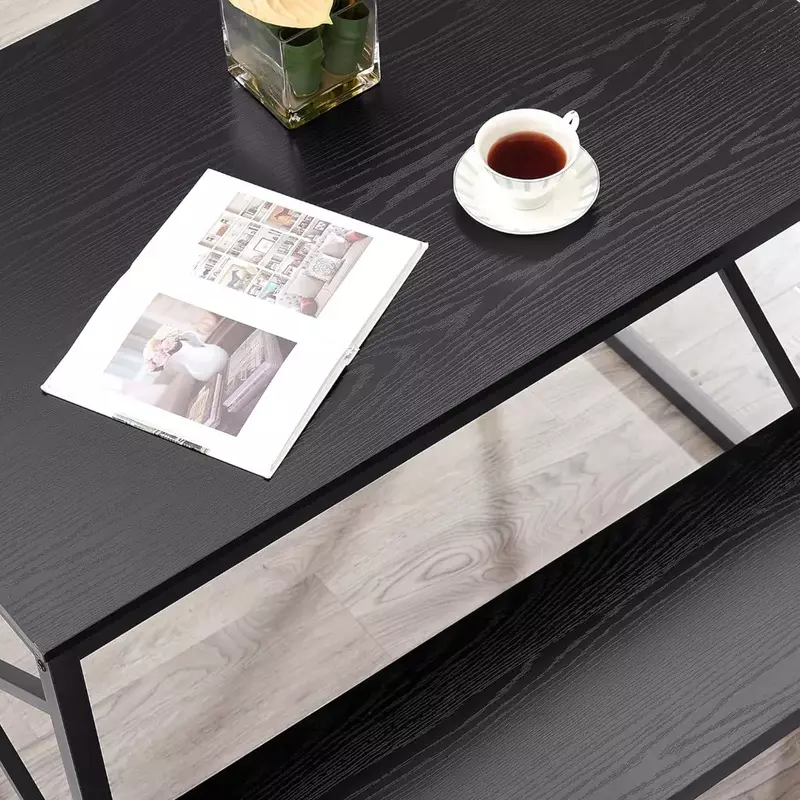 Деревянная столовая, столовые наборы с металлической рамкой для Nook для завтрака и маленького пространства, черная домашняя мебель 43,3