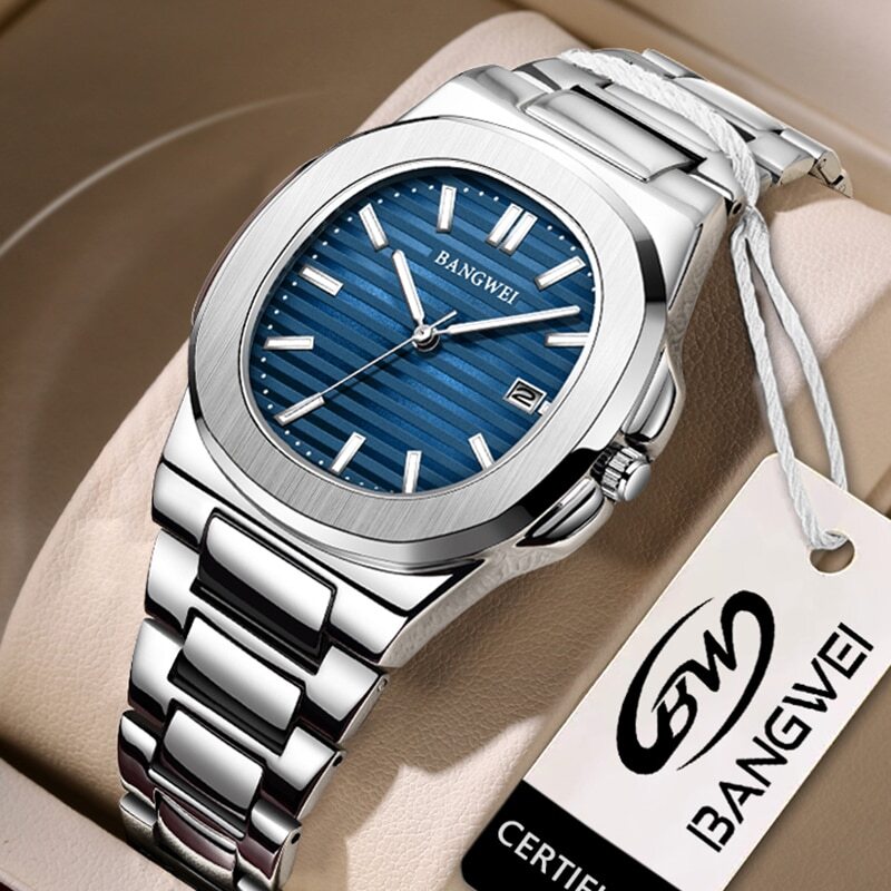 2024 Nieuwe Luxe Mannen Quartz Horloges 30M Waterdichte Automatische Datum Horloge Man Rvs Sport Chronograaf Horloge Voor Mannen Klok