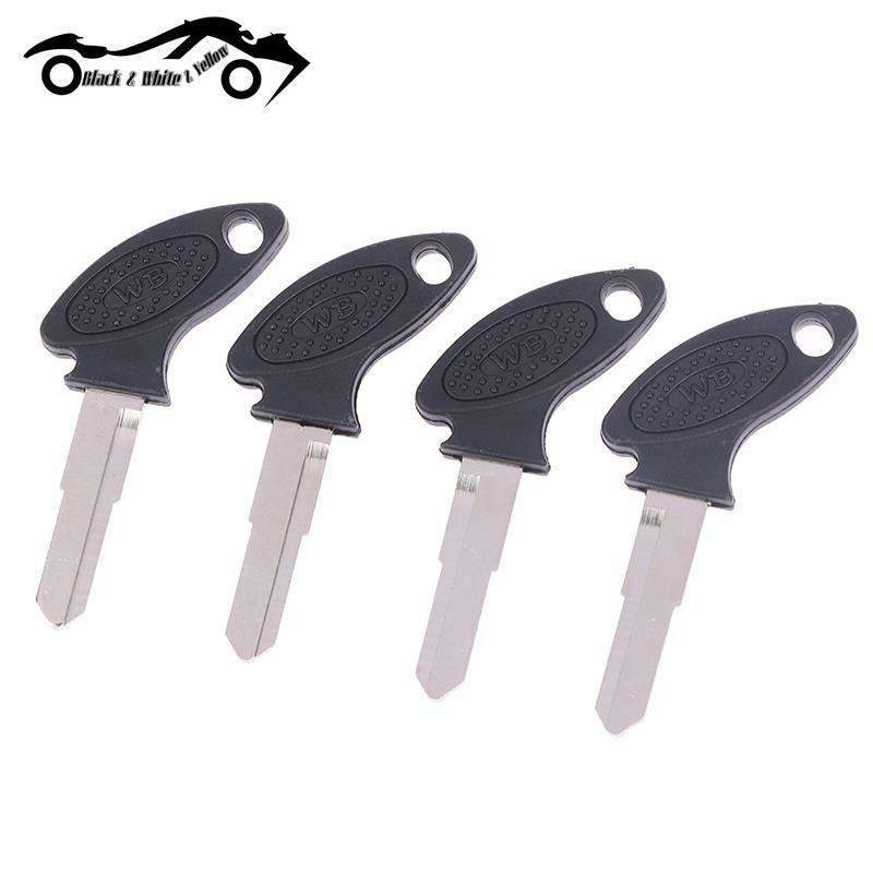 2PCS Blank Uncut Key For Some Chinese Motorcycle Moped Left And Right Blade Groove Metal+Plastic Locks & Latches