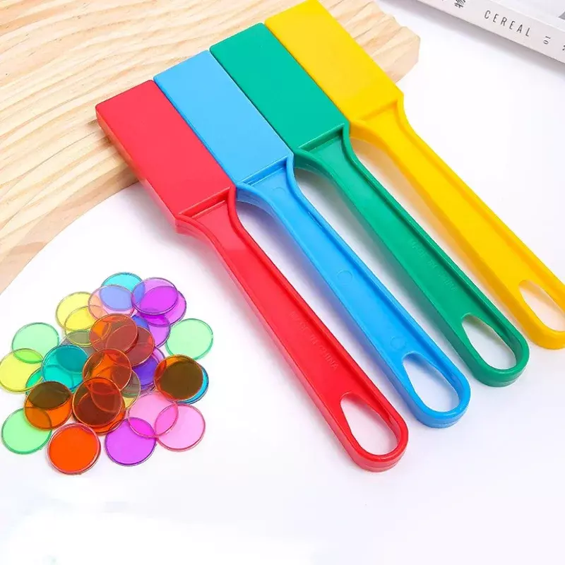 Magnetic Colorful Chips Physics Science Magnetic Stick Wand Set Experiment Game Montessori Color Learning Teaching Aids