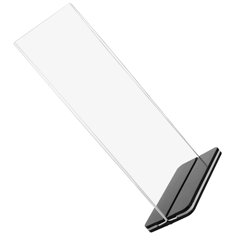Soporte de acrílico para exhibición de escritorio, soporte Vertical para letrero de mesa, accesorio de oficina