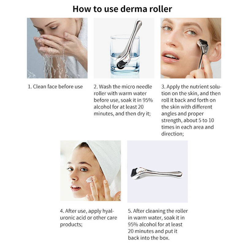 DRS 540 Derma Roller mikroigły Titanium Mezoroller maszyna do mikroigłowej do pielęgnacji skóry ze złotą obudową leczenie wzrostu włosów Javemay