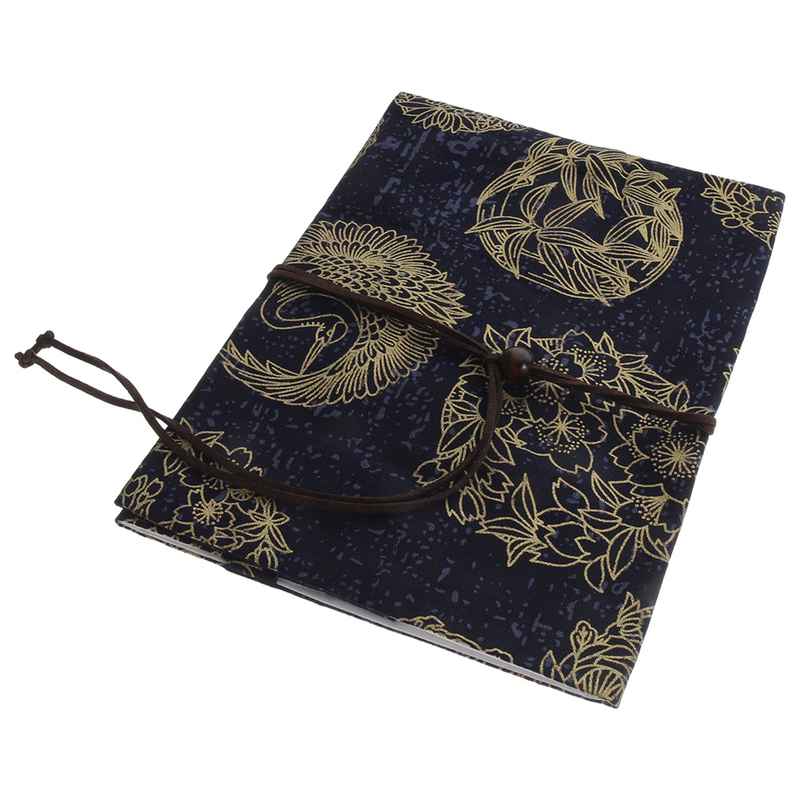 Cubierta de libro ajustable A5, funda de libro decorativa, Protector de libro de diseño de grúa, hecha a mano cubierta de libro de tela, libro de cuenta de mano