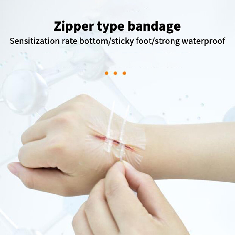Band-Aid Zipper Tie Wound Closure Patch Hemostatic Patch Wound Fast Suture Zipper Band-Aid Outdoor Portable