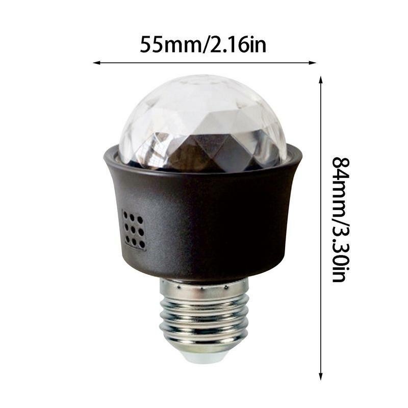 Lampu bohlam LED bola lampu strobo LED disko lampu yang dapat dipakai ulang RGB Multi Warna berubah bola lampu pesta untuk diskotik
