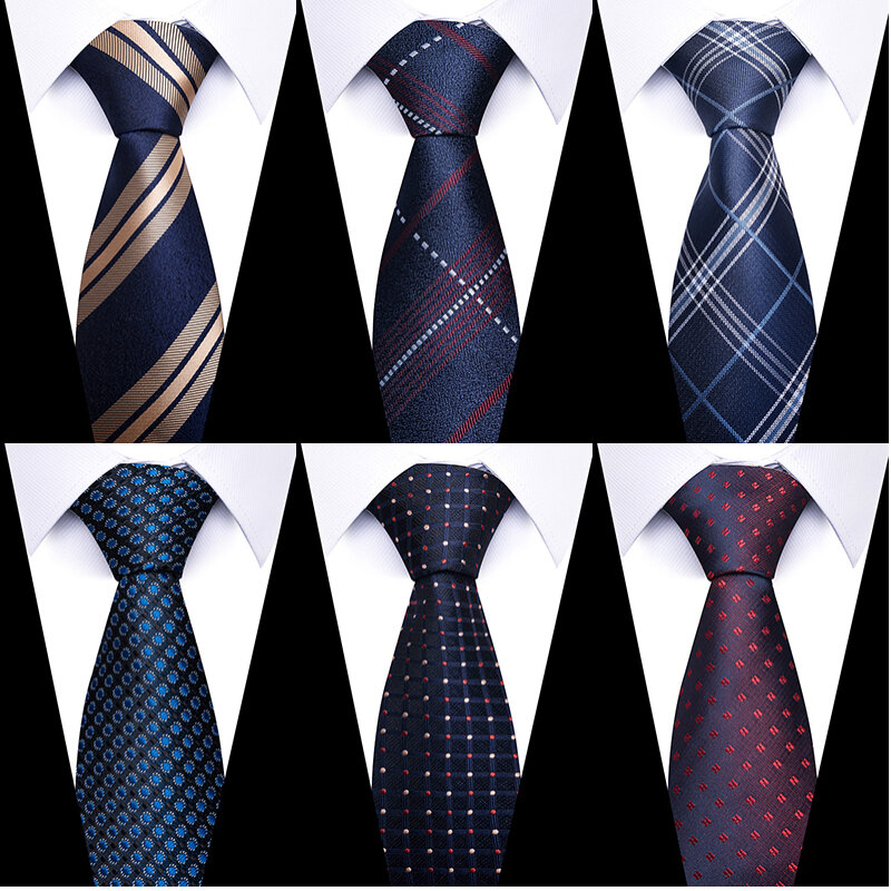 Corbata de seda clásica para hombre, accesorios de camisa a cuadros, rojo oscuro, día de Año Nuevo, boda, lugar de trabajo, nuevo diseño