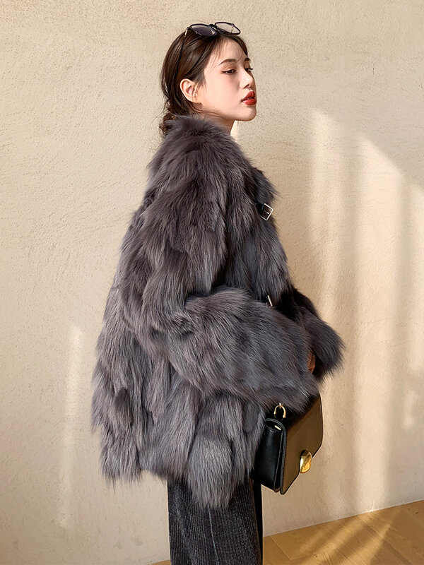 女性のための冬の毛皮のコート,女性のための高品質の天然の毛皮のジャケット,新しいコレクション100%