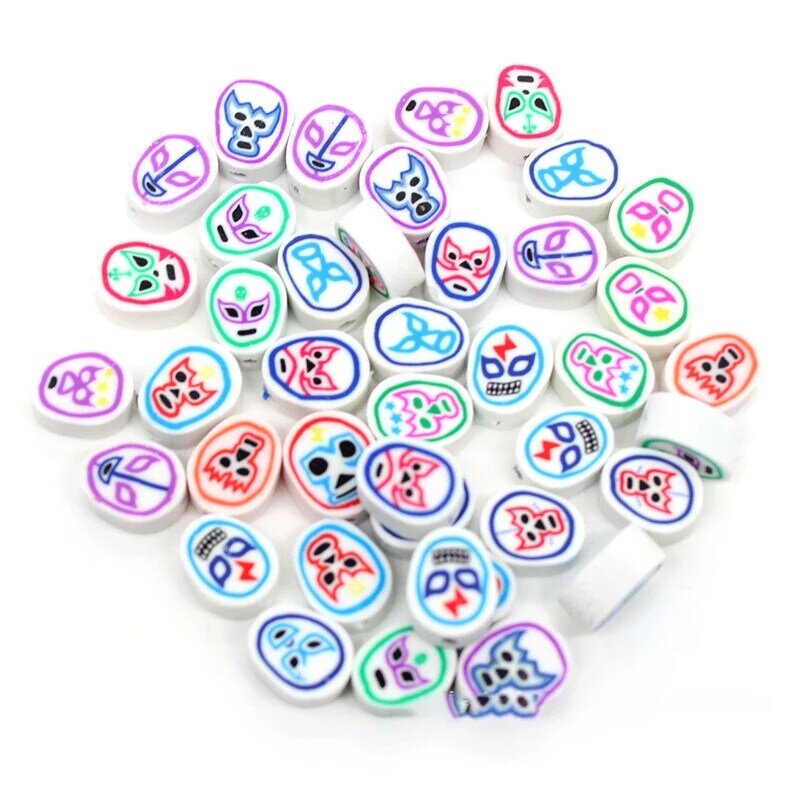 DIY FUN 50pcs/Lot Halloween Grimace Ghost Pumpkin Loose Spacer Polymer Clay Beads Soft Pottery Spacer ​Beads For Jewelry Making